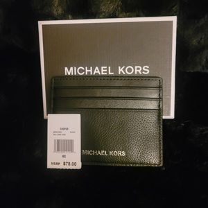 MK/TALL CARD CASE/BLACK